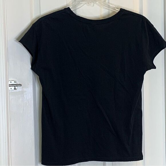 Je t'aime Tee in Black with Gold Foil Print Size Small - Picture 4 of 11